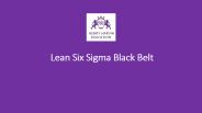 Lean six sigma black belt certification.