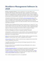Workforce Management Software In 2020