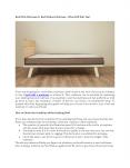 Bed With Mattress Or Bed Without Mattress - What Will Suit You? PowerPoint PPT Presentation