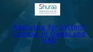 Instant License in Dubai