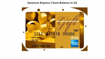 American Express Check Balance in US