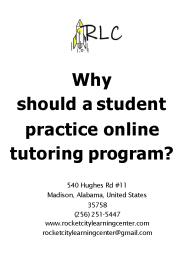 Why should a student practice online tutoring program?