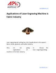 Applications of Laser Engraving Machine is Fabric Industry