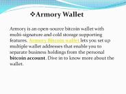 Armory Bitcoin wallet.