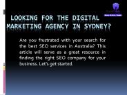 Looking For the Best SEO services in Australia?