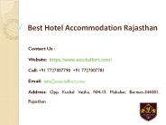 Best Hotel Accommodation Rajasthan