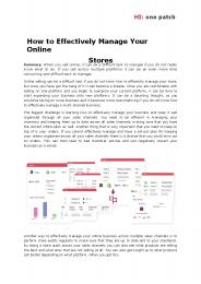 How to Effectively Manage Your Online Stores