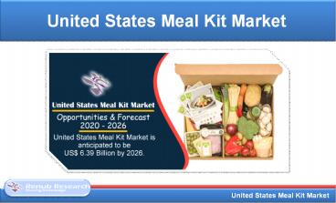 United States Meal Kit Market Forecast by Food & Category Types