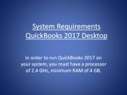 QuickBooks Pro 2017 System Requirements