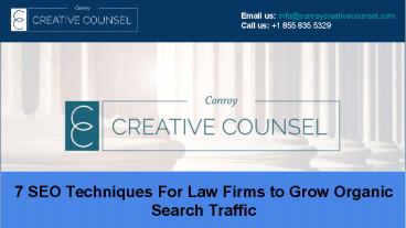 7 SEO Techniques For Law Firms to Grow Organic Search Traffic