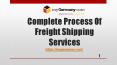 Complete Process Of Freight Shipping Services PowerPoint PPT Presentation