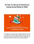 10 Tips To Boost An Email List Using Social Media In 2020 (1) PowerPoint PPT Presentation
