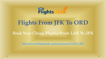 Flights From JFK To ORD