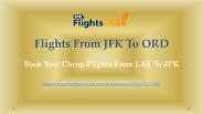 Flights From JFK To ORD
