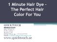 1 Minute Hair Dye – The Perfect Hair Color For You PowerPoint PPT Presentation
