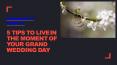 5 Tips To Live In The Moment Of Your Grand Wedding Day PowerPoint PPT Presentation