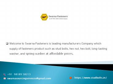 Stud Bolts Manufacturers