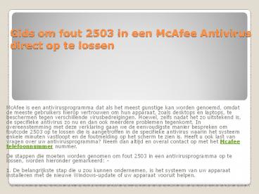 Mcafee telefoonnummer Valuable online service provider