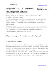 Magento 2: A Futuristic Ecommerce Development Solution