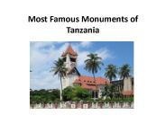 Most Famous Monuments of Tanzania