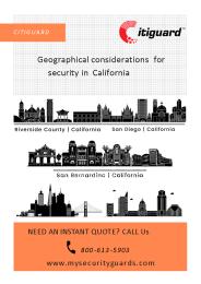 Geographical considerations for security in California