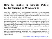 How to Enable or Disable Public Folder Sharing on Windows 10