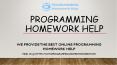 Programming Homework Help PowerPoint PPT Presentation