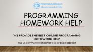 Programming Homework Help