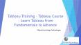 Tableau Training | Tableau Course | Tableau Certifcation PowerPoint PPT Presentation