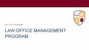 Law Office Management Program - Siotoh Academy