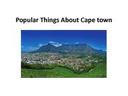 Popular Things About Cape town