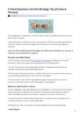 5 Small Business Growth Strategy Tips [Faster & Proven] PowerPoint PPT Presentation