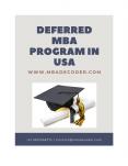 B-Schools offering deferred MBA programs in the USA PowerPoint PPT Presentation
