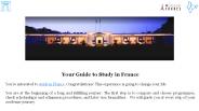 Your Guide to Study in France PowerPoint PPT Presentation