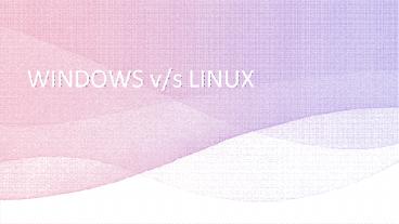 Windows v/s Linux Hosting