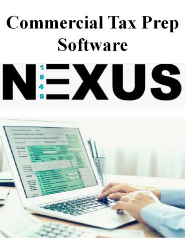 Commercial Tax Prep Software