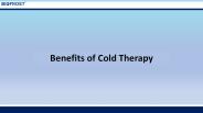 Benefits of Cold Therapy