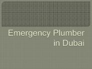 Emergency Plumber in Dubai