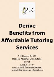 Derive Benefits from Affordable Tutoring Services