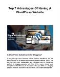 Top 7 Advantages Of Having A WordPress Website (1) PowerPoint PPT Presentation