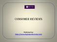 Consumer Reviews PowerPoint PPT Presentation