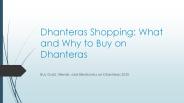 Dhanteras 2020 Shopping