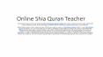 Online Shia Quran Teacher PowerPoint PPT Presentation