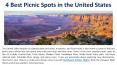 4 Best Picnic Spots in the United States PowerPoint PPT Presentation