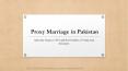 Best Law Firm how can guide you the Proxy Marriage Procedure in Pakistan PowerPoint PPT Presentation