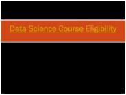 Data Science Course Eligibility