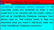 QuickBooks Database Server manager