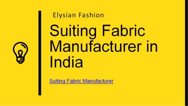 Suiting Fabric Wholesalers