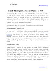 6 Steps to Starting an Ecommerce Business in 2020