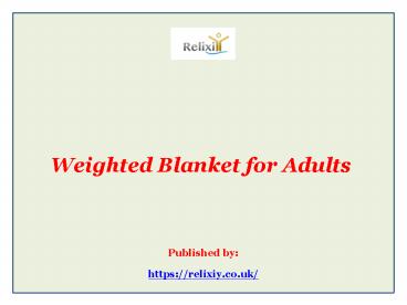 Weighted Blanket for Adults